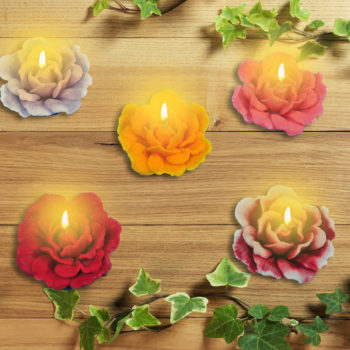 Trandafir Rustic Lumanare Lumânări Decorative Gb Design Handmade