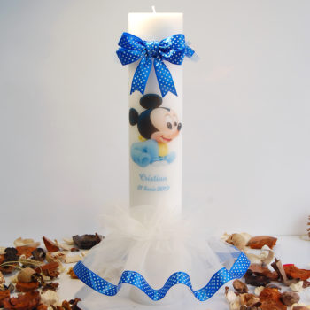 lumanare pentru botez baiat personalizata Mickey ieftina